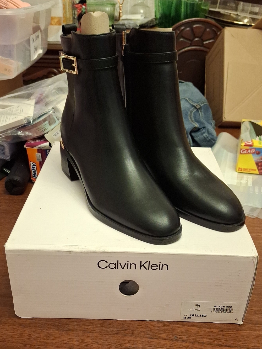 Calvin Klein Women's Jallis Block Heel Dress Booties 9M NIB